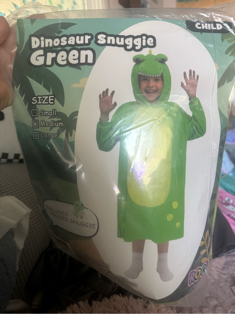 Dinosaur Snuggie Kids Costume - Green Small BRAND NEW
